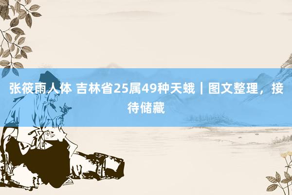张筱雨人体 吉林省25属49种天蛾|图文整理,接待储藏