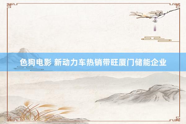 色狗电影 新动力车热销带旺厦门储能企业
