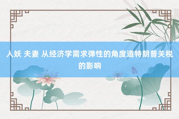 人妖 夫妻 从经济学需求弹性的角度道特朗普关税的影响