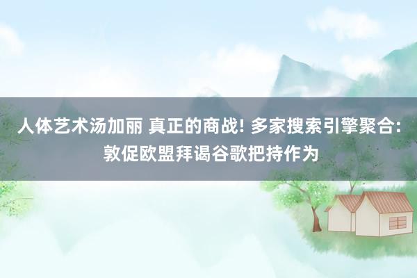 人体艺术汤加丽 真正的商战! 多家搜索引擎聚合: 敦促欧盟拜谒谷歌把持作为