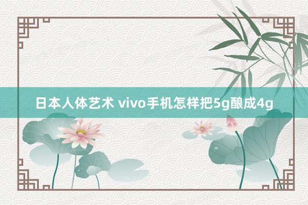日本人体艺术 vivo手机怎样把5g酿成4g