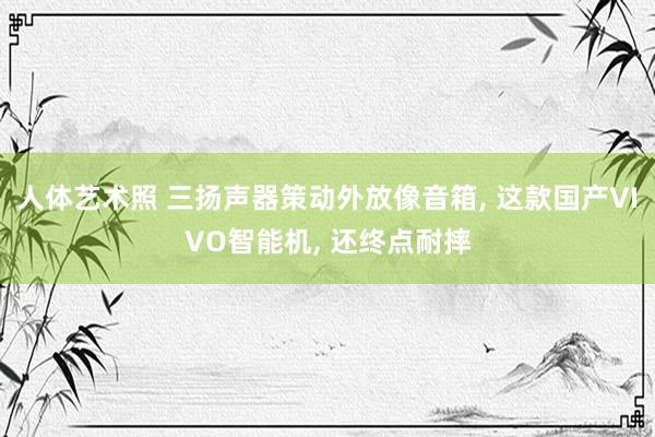 人体艺术照 三扬声器策动外放像音箱, 这款国产VIVO智能机, 还终点耐摔