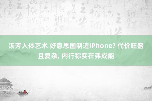 汤芳人体艺术 好意思国制造iPhone? 代价旺盛且复杂, 内行称实在弗成能