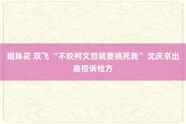 姐妹花 双飞 “不咬柯文哲就要搞死我” 沈庆京出庭控诉检方