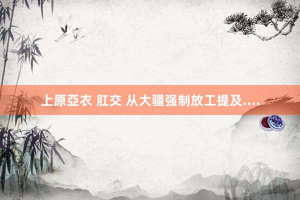 上原亞衣 肛交 从大疆强制放工提及....